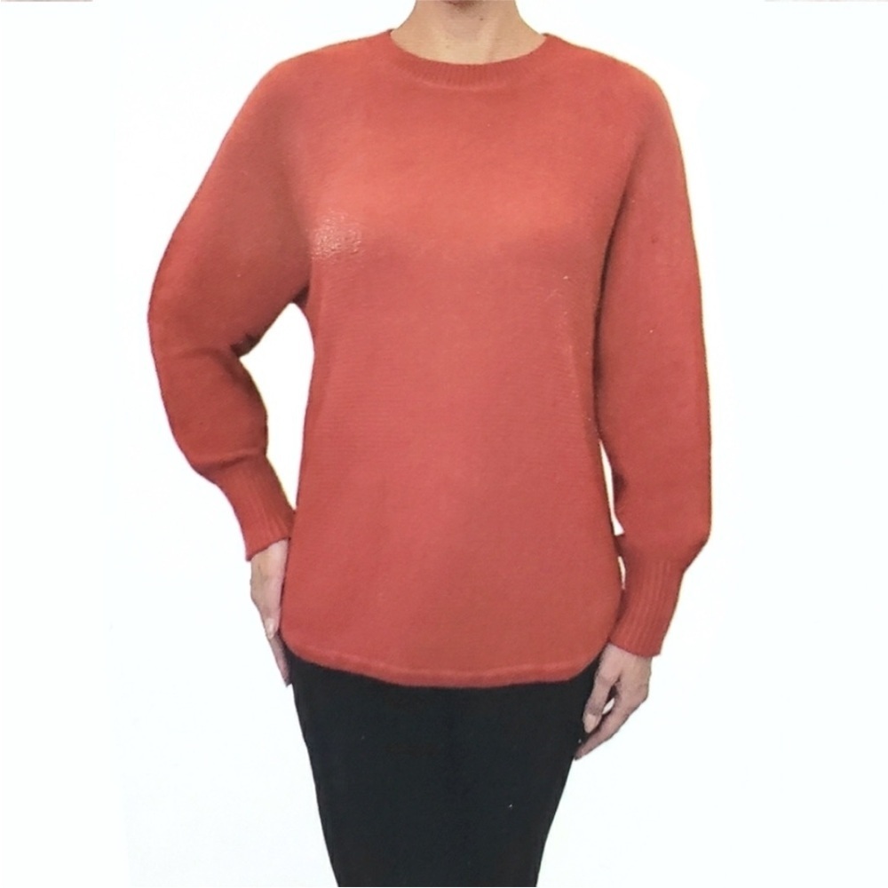 🌸2/$12🌸 Philosophy Knit Style Sweater Hi-Low Orange Small